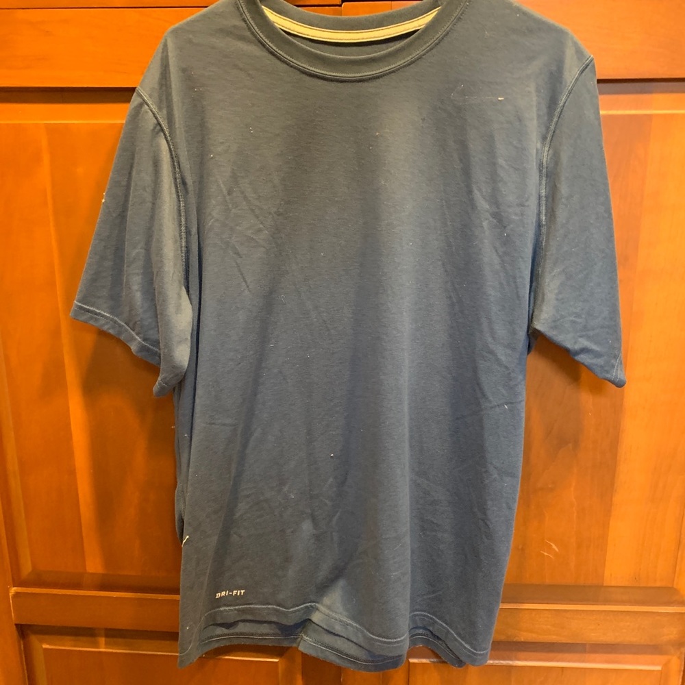 NIKE Men's XL Extra Large Dri-Fit T-Shirt Tee S/S Breathable Navy Blue